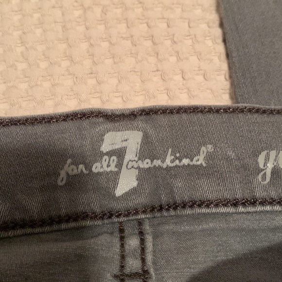 7 For All Mankind Gwenevere Skinny Jeans Steel Grey Size 27 - Picture 4 of 11
